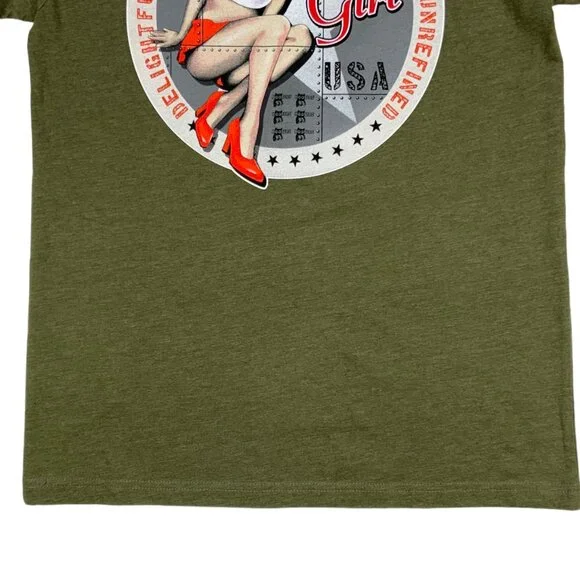 Hooters Girl Next Level Apparel Graphic Tee Shirt M Green - Picture 9 of 11